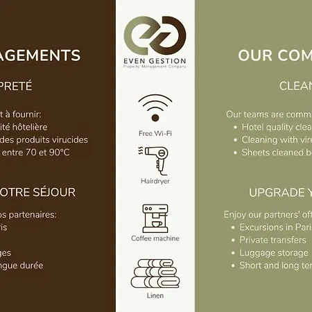 4pers#malesherbes#parc Monceau Lejlighed *